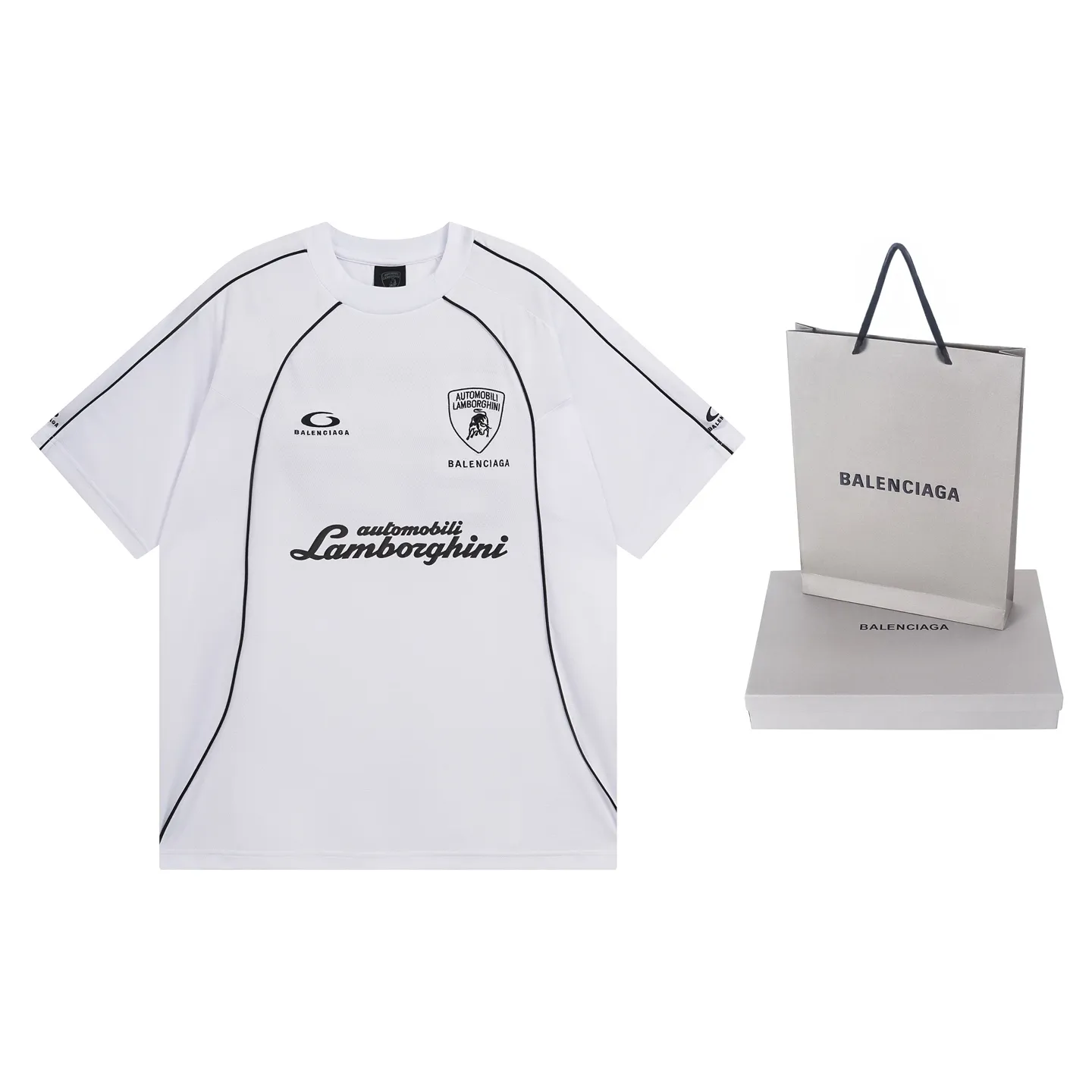 【 . Quality】BALENCI*GA/ Lamborghini ， ， ， T # 。 SS 25 New Arrival。 ， 。 。 ， ， ， 。 。 260 ， . ， 。 。 。 。 ， ， 。 . 。 OS . Same Style ：BL 253691 ：Black，White Size：XS S M L